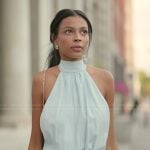 Layla's light blue halter mini dress on The Secret Lives of Mormon Wives