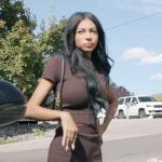 Layla’s brown knit polo and shorts on The Secret Lives of Mormon Wives