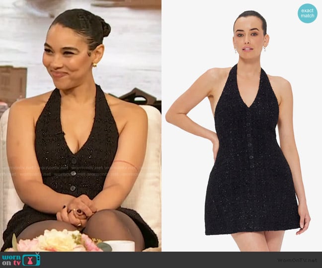 Alexandra Shipp’s black sequin mini dress on The Drew Barrymore Show