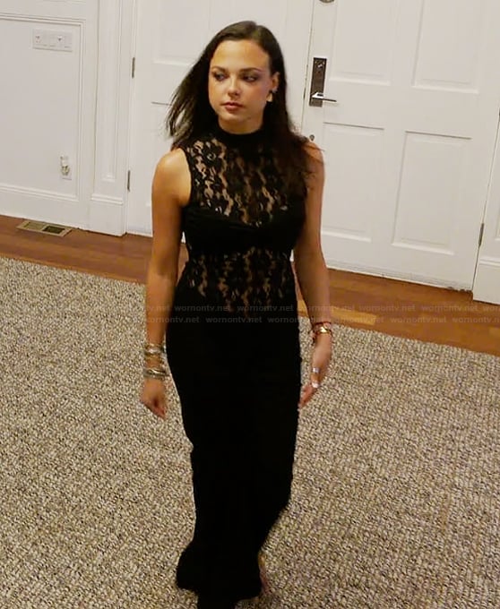 Levi's black lace dress on Summer House