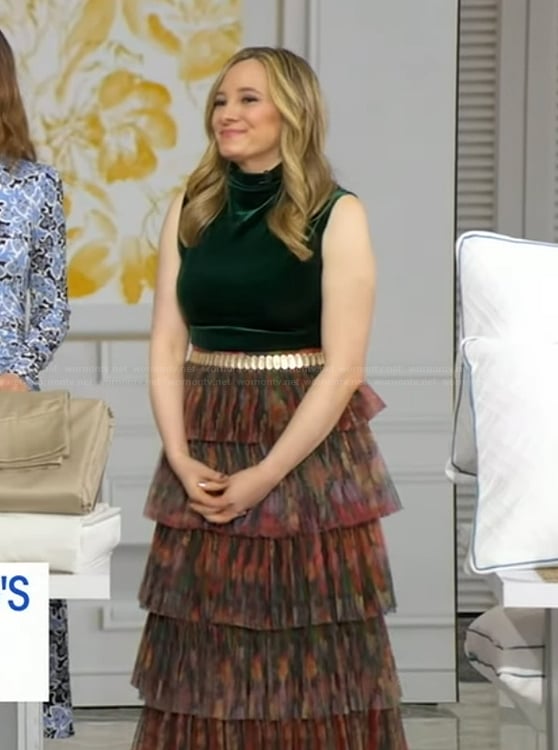 Lexie Sach’s tiered maxi skirt on Good Morning America