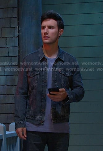 Liam's black denim jacket on Days of our Lives