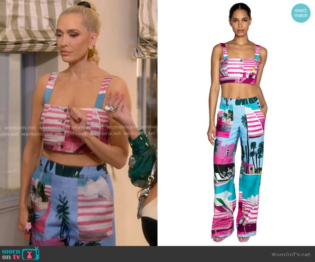 Libertine Poolside Saint Tropez Top worn by Erika Jayne on The Real Housewives of Beverly Hills