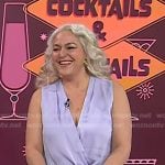 Lynnette Marrero’s lilac sleeveless wrap top on Today