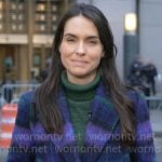 Lilia Luciano’s plaid coat on CBS Mornings