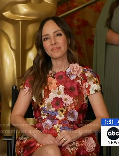 Lilliana Vazquez’s floral applique mini dress on Good Morning America