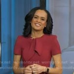 Linsey’s red tie neck peplum top on Good Morning America