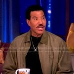 Lionel Richie’s suede bomber jacket on The View