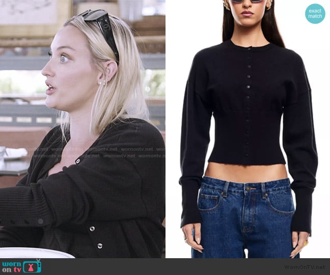 Bailey’s black cardigan on Summer House Bailey’s black cardigan on Summer House