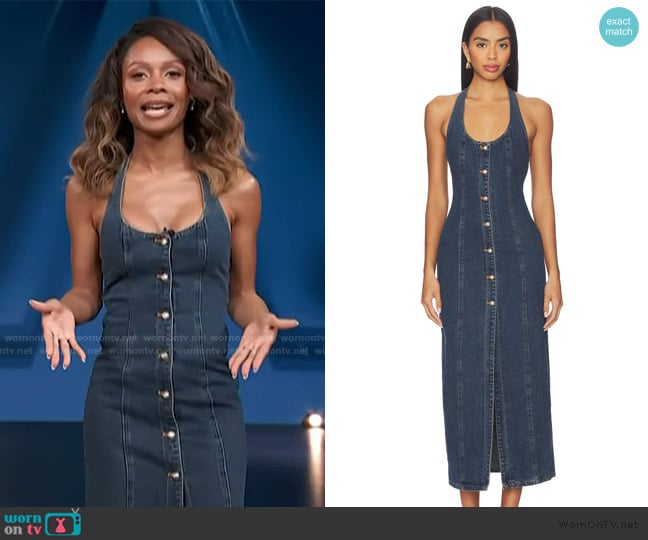 Lioness Kenny Maxi Dress worn by Zuri Hall on Access Hollywood