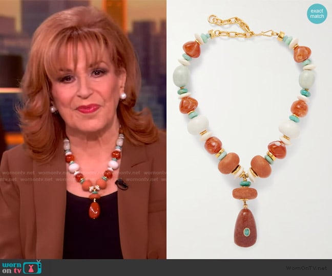 Joy’s stone necklace on The View