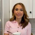 Lori's pink short sleeve cardigan on Good Morning America