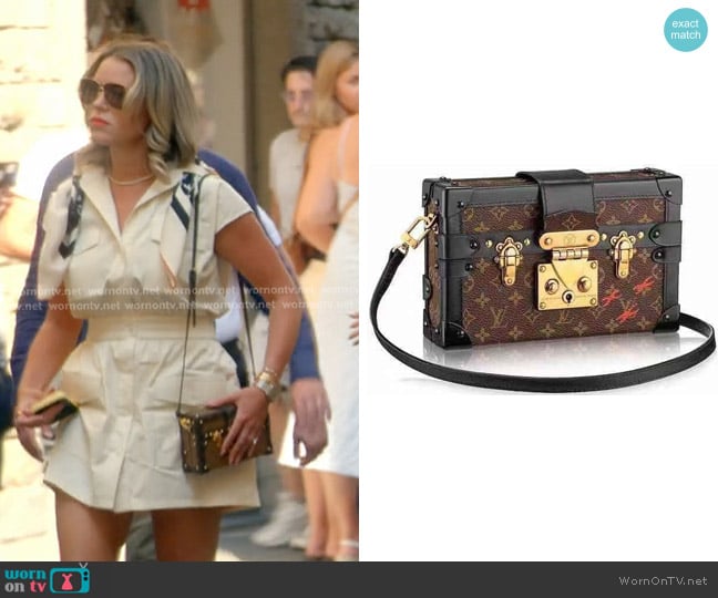 Louis Vuitton Malle Handbag Monogram Canvas Clutch Bag worn by Amanda Frances on The Real Housewives of Beverly Hills