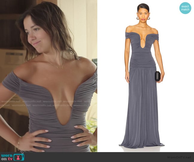 Lovers and Friends Alizee Gown worn by Jen Affleck on The Secret Lives of Mormon Wives