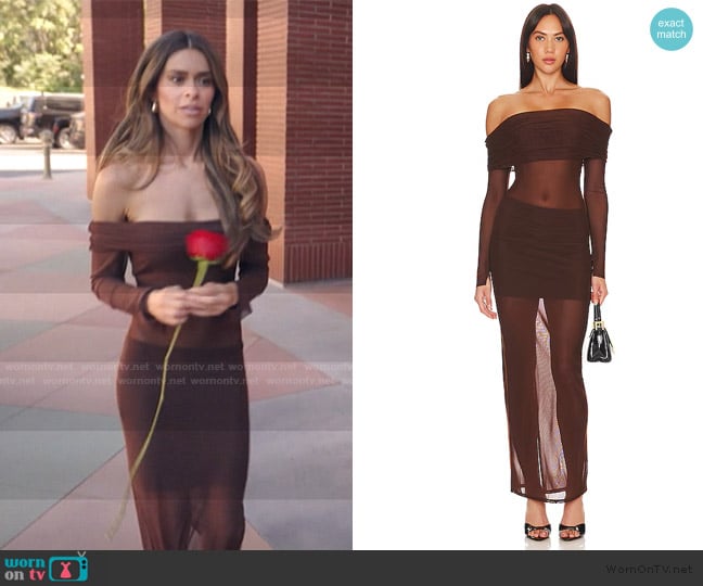 Lovers and Friends x Anja Dujaković Fio Maxi Dress worn by Taylor Frankie Paul on The Secret Lives of Mormon Wives