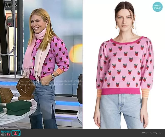 LoveShackFancy Isha Sweater worn by Jill Martin on Today