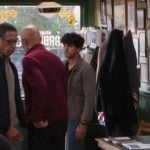 Luca’s white heart print sneakers on Greys Anatomy