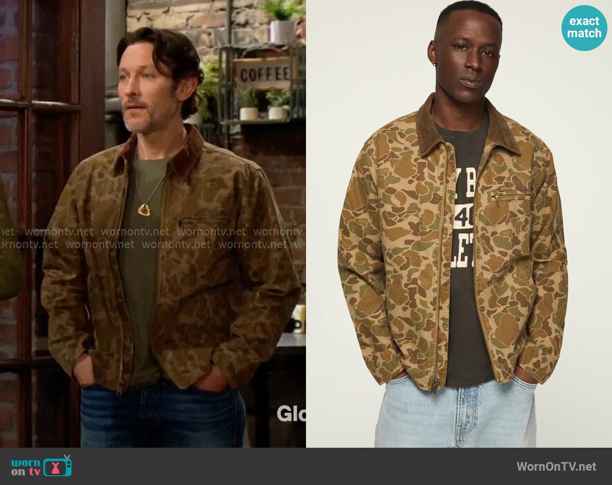 Lucky Brand Canvas Utility Jacket worn by Daniel Romalotti (Michael Graziadei) on The Young and the Restless