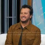 Luke Bryan’s brown suede jacket on Good Morning America