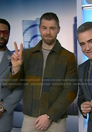 Luke Mitchell’s check patch pocket jacket on Today