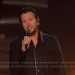 Luke Bryan’s black zip jacket on American Idol
