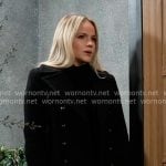 Lulu’s black peacoat on General Hospital