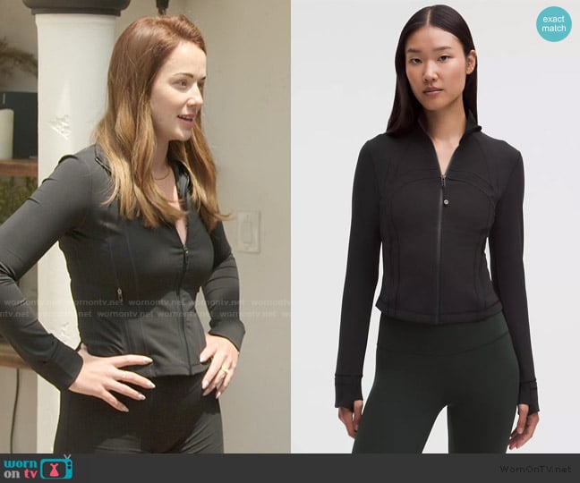 Lululemon Define Cropped Jacket worn by Whitney Leavitt on The Secret Lives of Mormon Wives