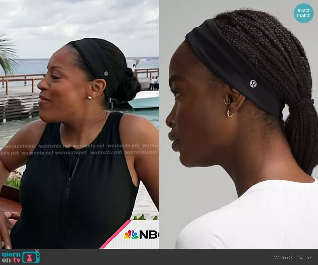 Lululemon Luxtreme Training Headband worn by Sheinelle Jones on Today