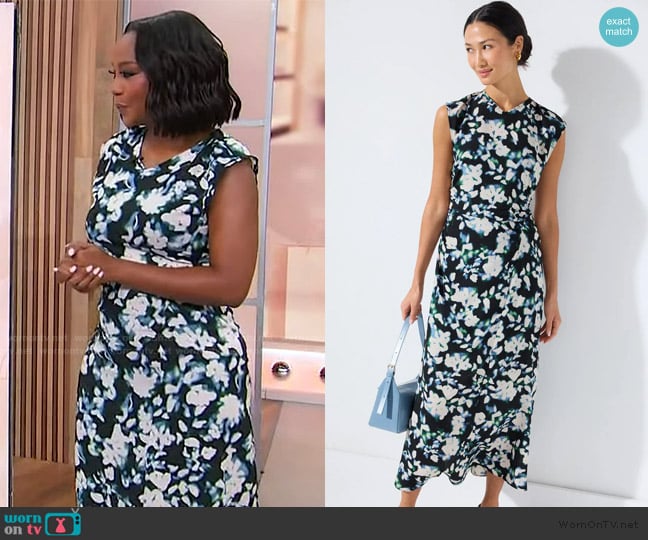 Luxely Cap Sleeve Midi Dress worn by Makho Ndlovu on Sherri