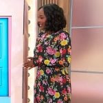 Makho Ndlovu’s black floral print mesh dress on Sherri