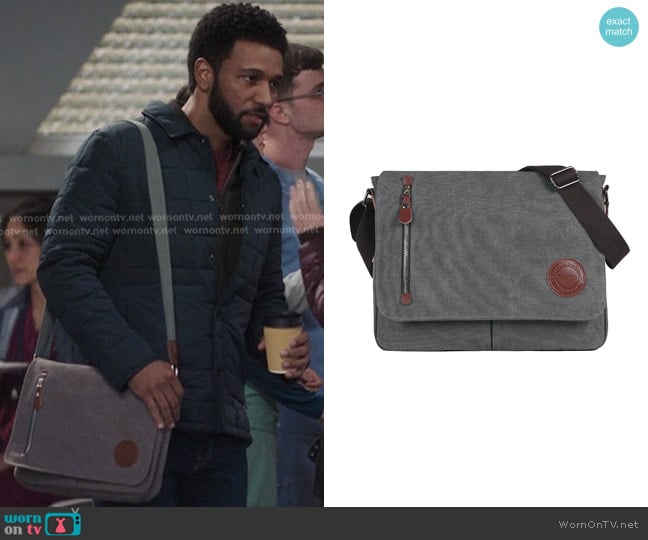 Mactso Canvas Satchel Messenger Bag worn by Winston Ndugu (Anthony Hill) on Greys Anatomy