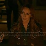 Maddie’s navy horse print cardigan on 9-1-1