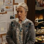 Madeline’s gray floral embroidered cardigan on Matlock