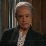 Madeline’s white printed blouse on Matlock