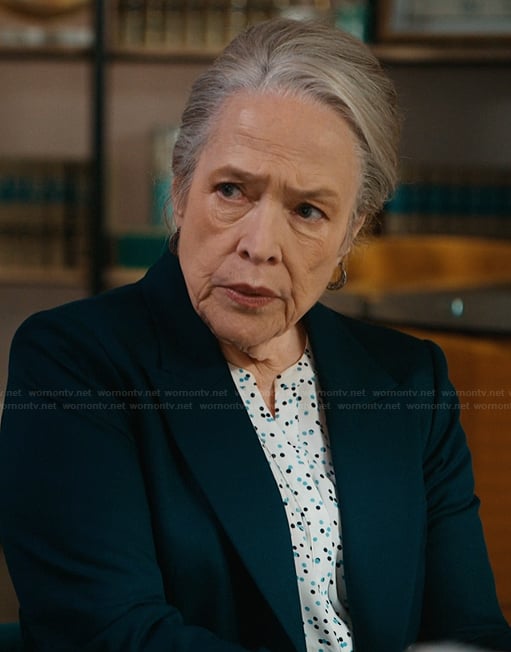 Madeline’s white spotted blouse on Matlock