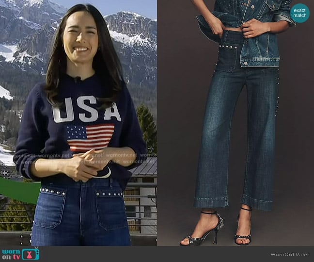 Maeve The Colette Crop Wide-Leg Jeans worn by Emilie Ikeda on Today