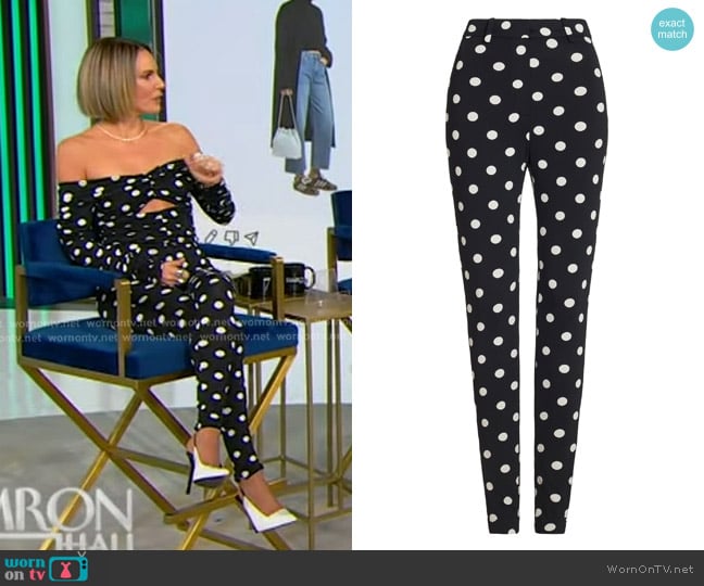 Magda Butrym Polka-Dot Skinny Pants worn by Keltie Knight on Tamron Hall Show