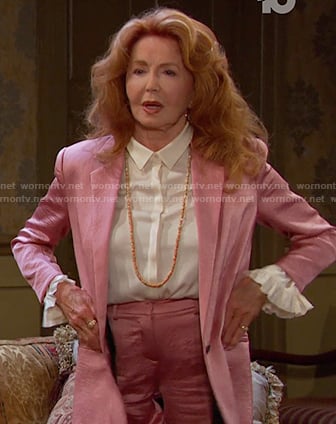 Maggie’s pink blazer and pants on Days of our Lives