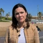 Maggie’s beige quilted jacket on Good Morning America