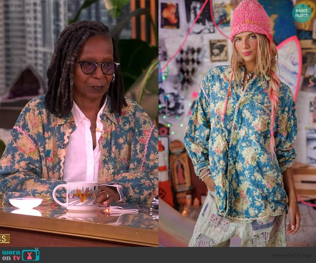 Magnolia Pearl Quilted Landes Workshirt worn by Whoopi Goldberg on The View