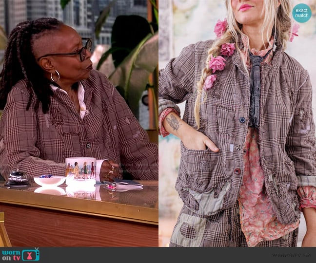 Magnolia Pearl Yarn-Dyed Kelley Jacket worn by Whoopi Goldberg on The View