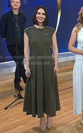 Mairéad Carlin's green belted midi dress on Today