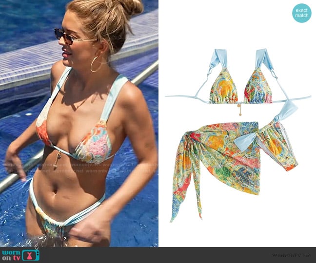 Salley’s blue floral bikini on Southern Charm