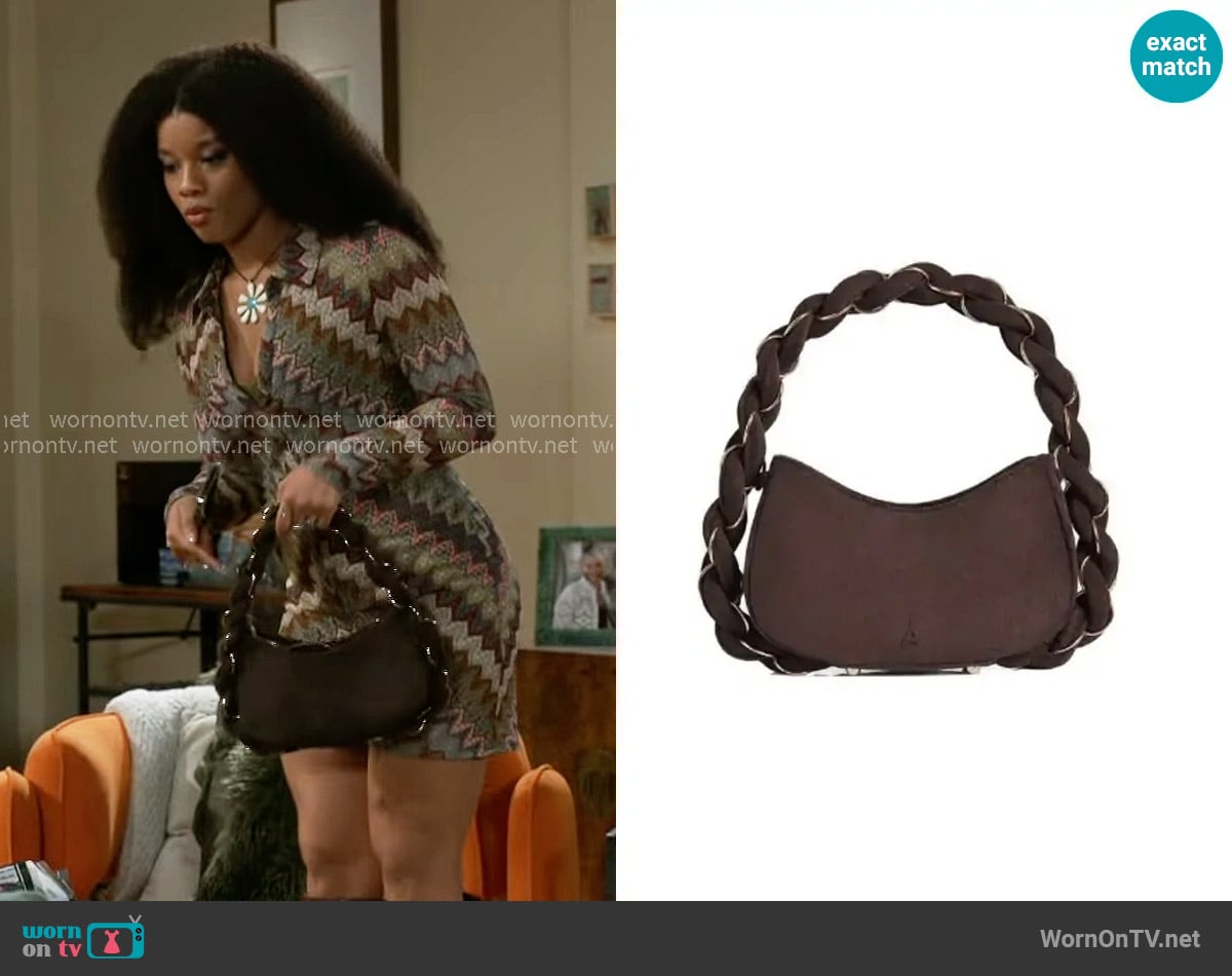 Maniere de Voir Somme in Brown worn by Eva Thomas (Ambyr Michelle) on Beyond the Gates