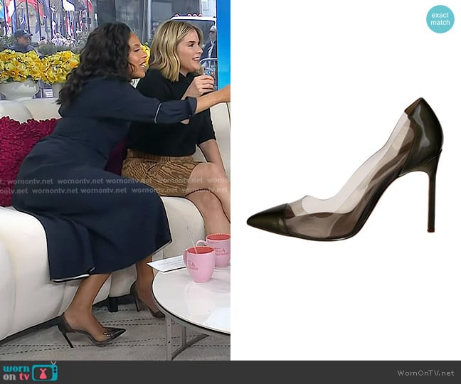 Manolo Blahnik Patent Leather Pumps worn by Sheinelle Jones on Today