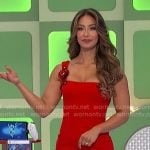 Manuela’s red sequin flower dress on The Price is Right