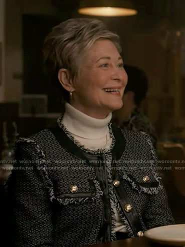 Margaret's leather trim tweed jacket on 9-1-1