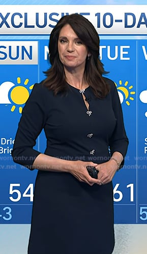 Maria's black bow embellished dress on Today