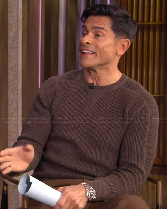 Mark’s brown sweater on Live with Kelly and Mark