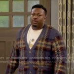 Marty's plaid cardigan on The Neighborhood